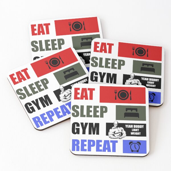 Item preview, Eat sleep gym repeat designed and sold by Gym Designs.