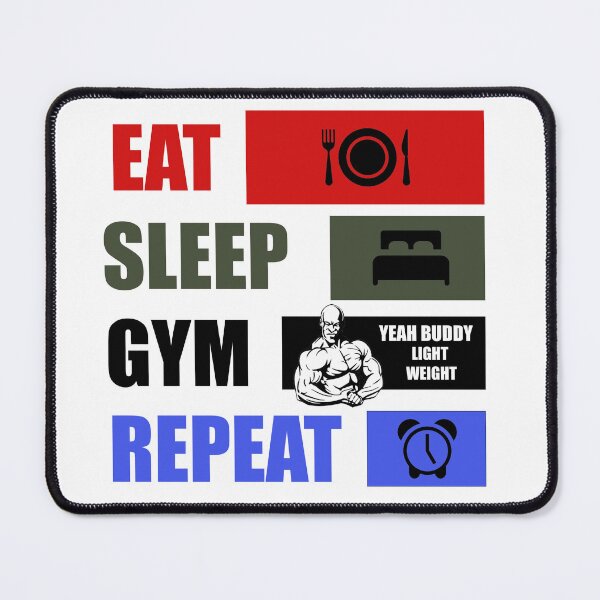 Item preview, Eat sleep gym repeat designed and sold by Gym Designs.
