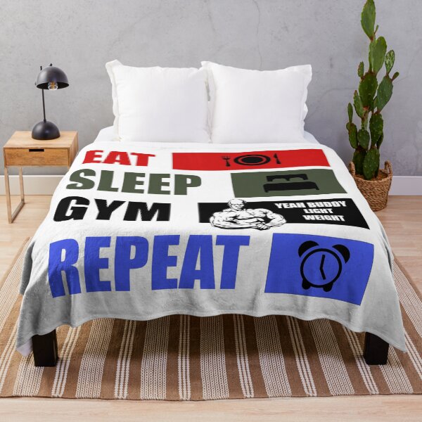 Item preview, Eat sleep gym repeat designed and sold by Gym Designs.
