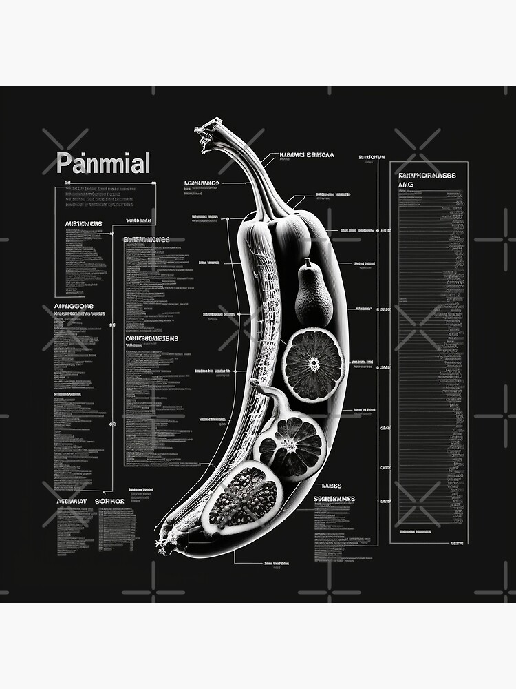 Anatomy Of A Banana Poster For Sale By Blackhalfie Redbubble