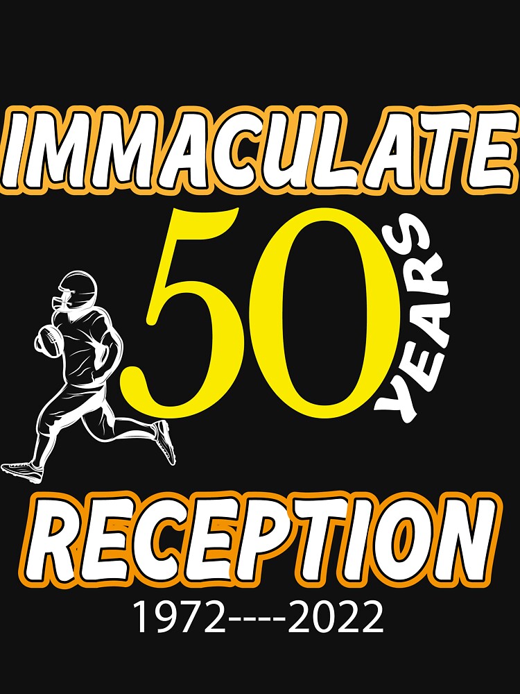 MerchBurgh 50 Years Immaculate Reception Heavyweight T-Shirt - Pittsburgh Football