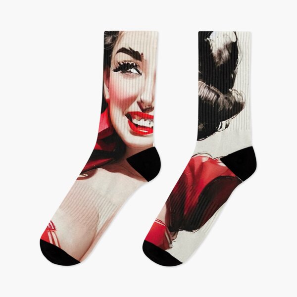 Item preview, Red and Black Pinup Girl designed and sold by cutestpinups.