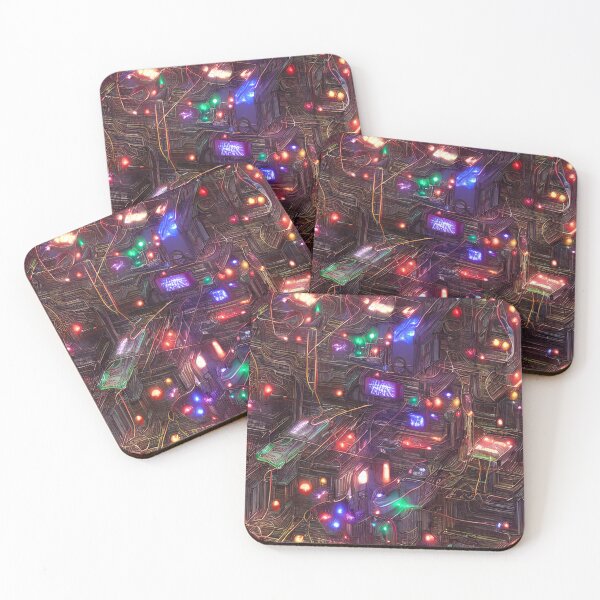 Item preview, Cyberpunk Christmas lights - Seamless Pattern designed and sold by Chubuter.
