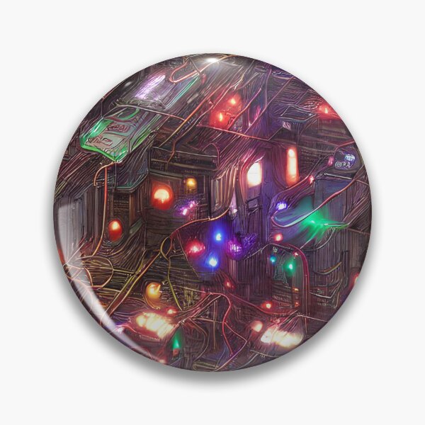 Item preview, Cyberpunk Christmas lights - Seamless Pattern designed and sold by Chubuter.