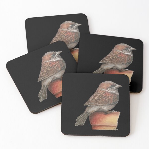 Item preview, Sparrow on terracotta pot | bird lover designed and sold by NathBros.
