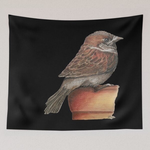 Item preview, Sparrow on terracotta pot | bird lover designed and sold by NathBros.