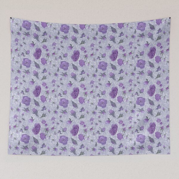 Item preview, Rose text grey and lilac designed and sold by PurpleSandpiper.