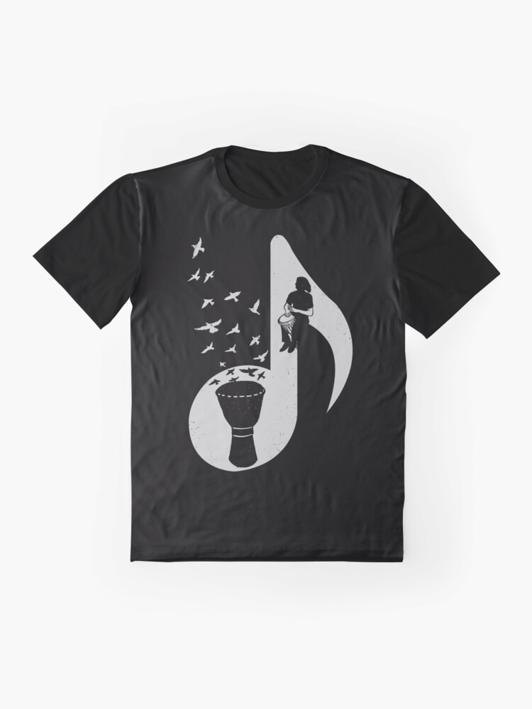 Alternate view of Musical note - Djembe Graphic T-Shirt