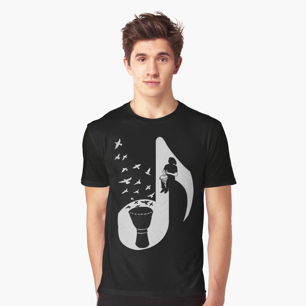 Musical note - Djembe Graphic T-Shirt