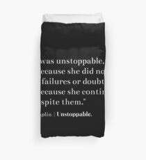 She was unstoppable - Beau Taplin Duvet Cover