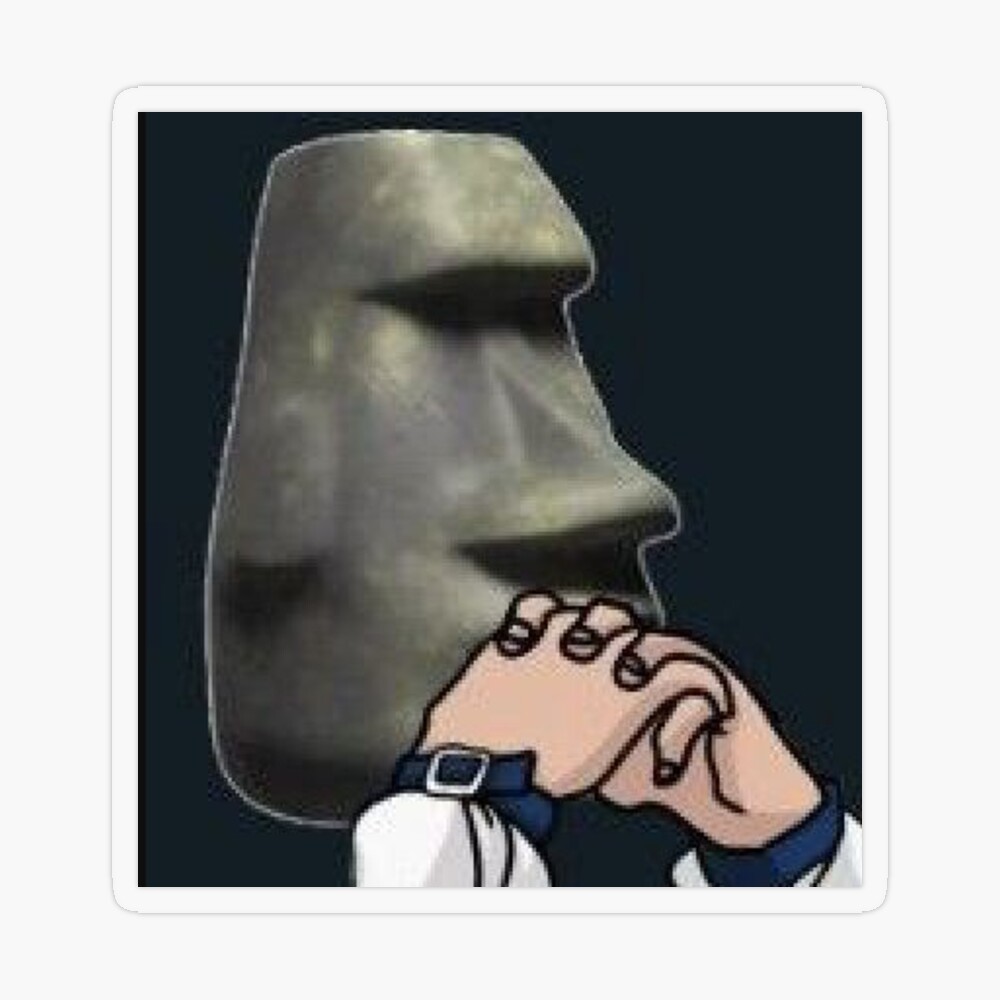 Meme Enjoyer Funny Moai Emoji