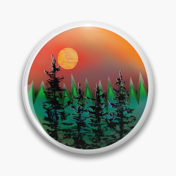 Item preview, Abstract full moon forest sunset  designed and sold by DaveDanchuk.