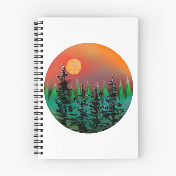 Item preview, Abstract full moon forest sunset  designed and sold by DaveDanchuk.