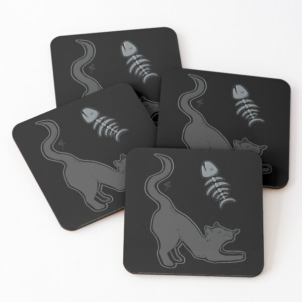 Item preview, Gray Kitty & Skeletal Fishy designed and sold by devinto.