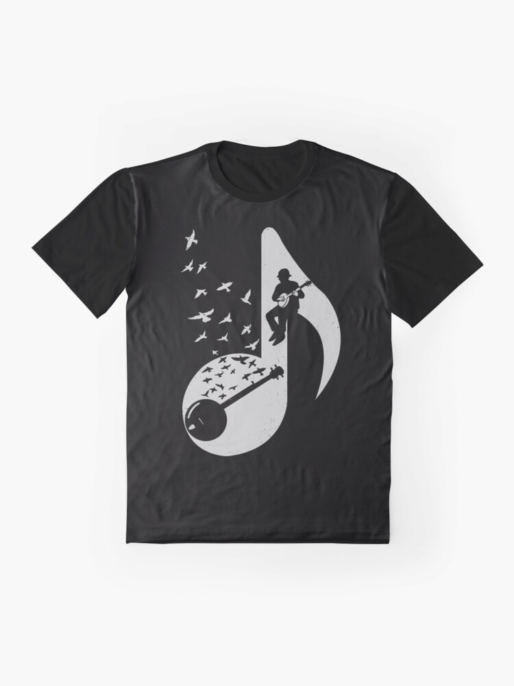 Alternate view of Musical Note - Banjo Graphic T-Shirt