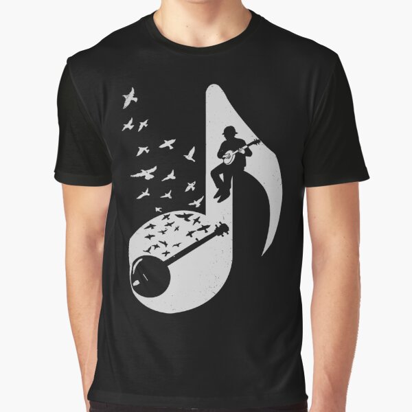 Musical Note - Banjo Graphic T-Shirt