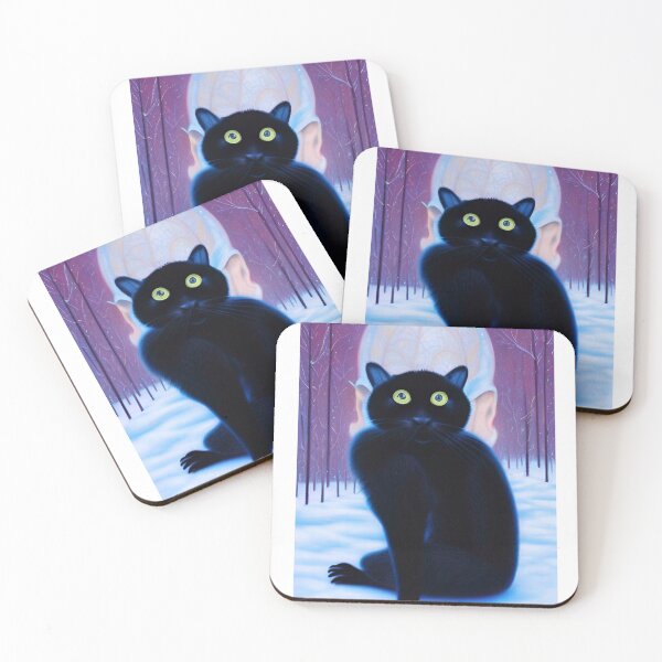 Aperçu de l'œuvre Black Cat Sticker classique 2023 créée et vendue par SociableAnimals.