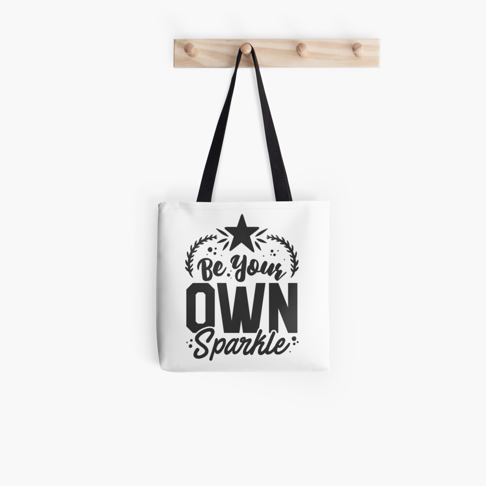 Be Your Own Sparkle All Over Print Tote Bag - programmer humor design by HackerLooks
