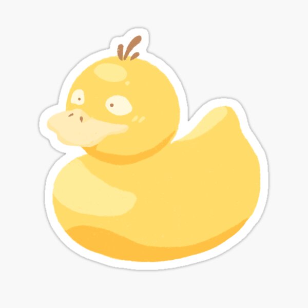 Rubber Psyduckie Sticker
