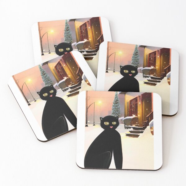 Aperçu de l'œuvre Black Cat Sticker classique 2023 créée et vendue par SociableAnimals.