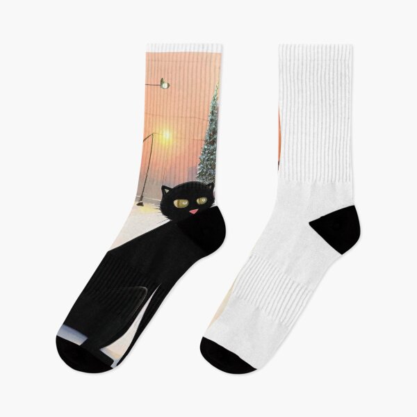 Aperçu de l'œuvre  Black Cat Sticker classique 2023 créée et vendue par SociableAnimals.