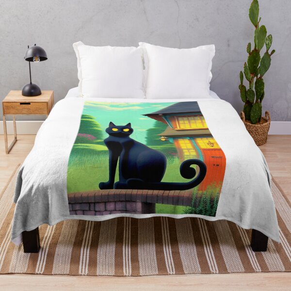 Aperçu de l'œuvre Black Cat T-shirt classique 2023 créée et vendue par SociableAnimals.