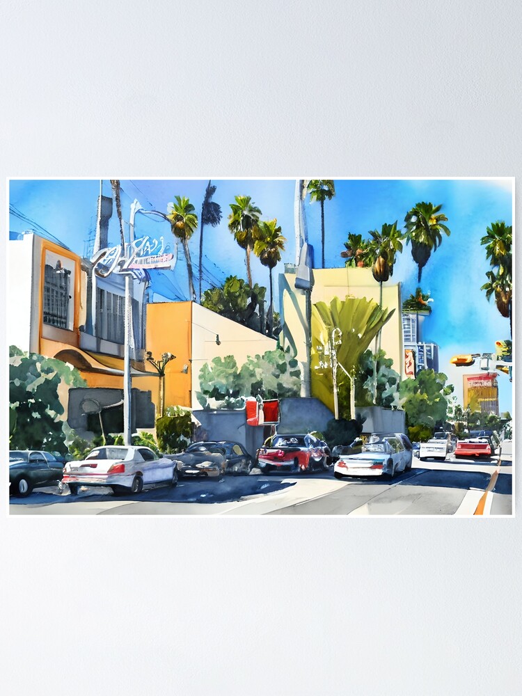 "Los Angeles Art, California Art, Los Angeles Artwork" Poster for Sale