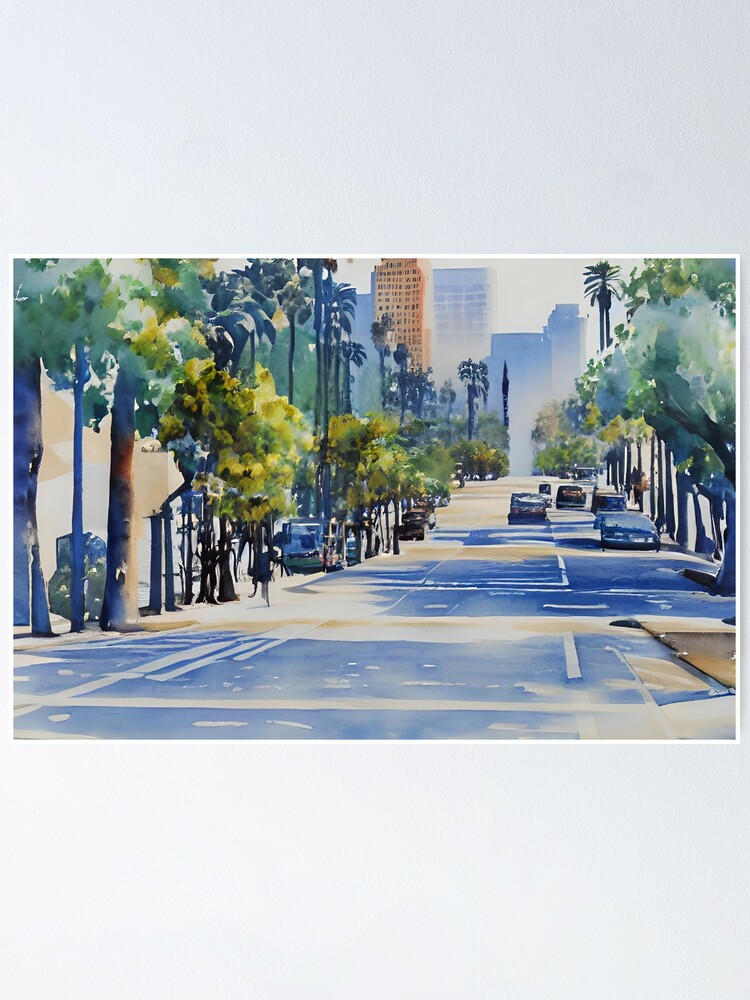"Los Angeles Art, California Art, Los Angeles Artwork" Poster for Sale