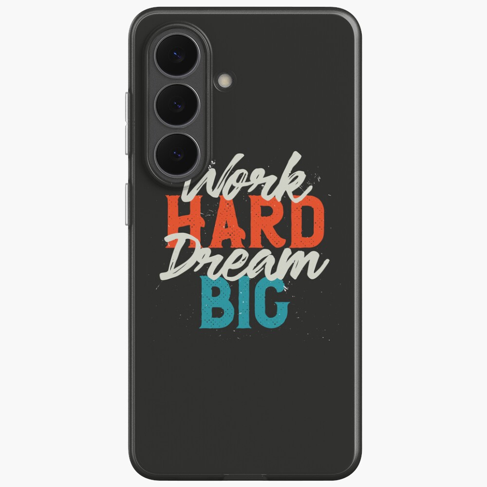Work Hard Dream Big Samsung Galaxy Soft Case - programmer humor design by HackerLooks