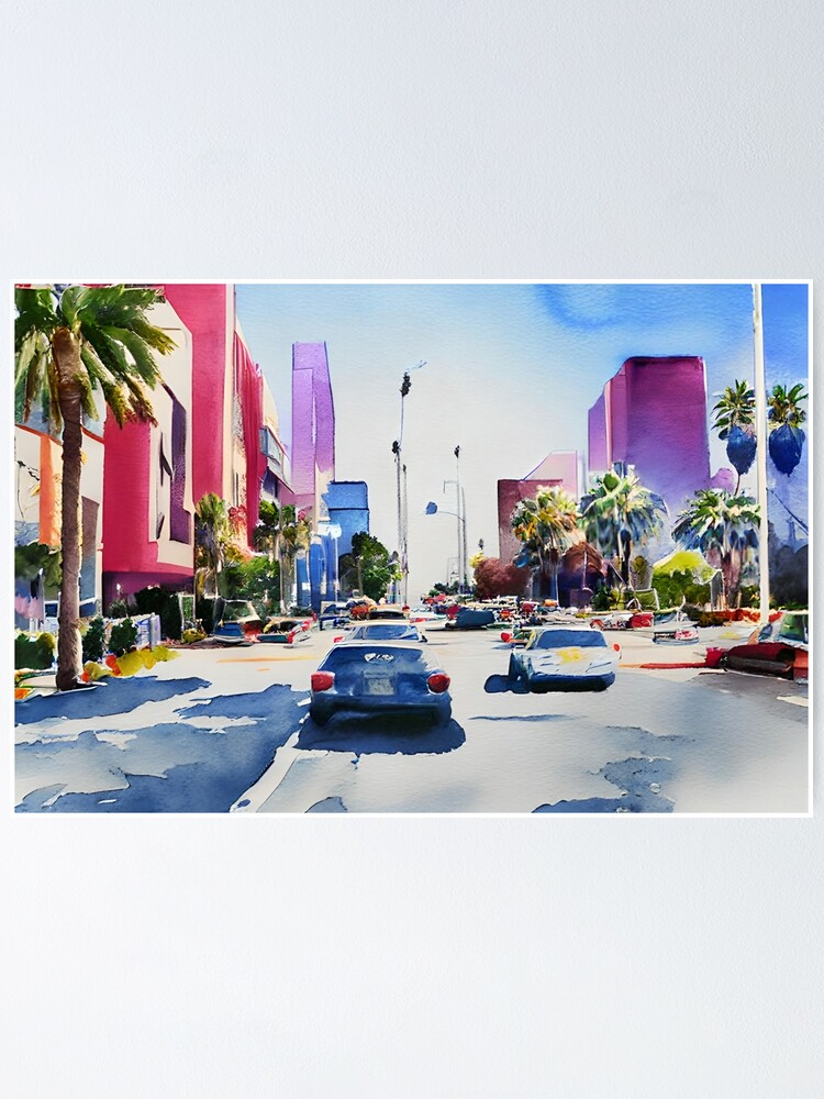 "Los Angeles Art, California Art, Los Angeles Artwork" Poster for Sale
