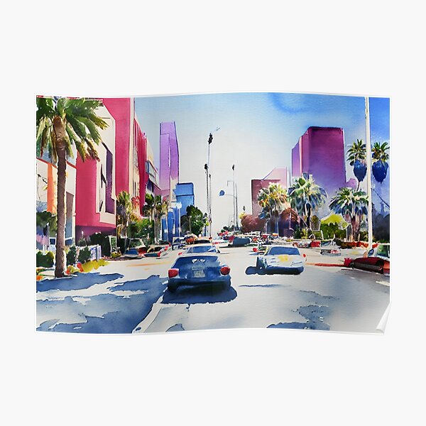 "Los Angeles Art, California Art, Los Angeles Artwork" Poster for Sale