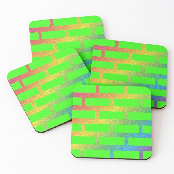 Item preview, Rainbow Glitter And Neon Green Stripes designed and sold by ColorZoo.