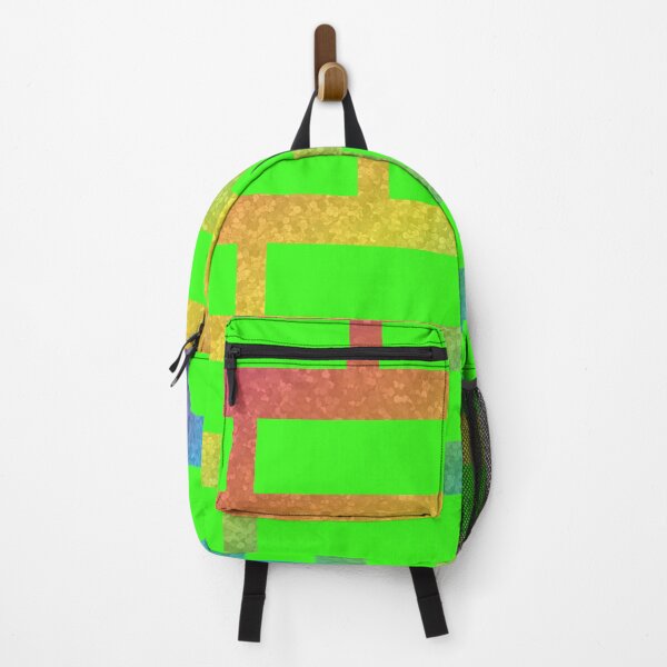 Item preview, Rainbow Glitter And Neon Green Stripes designed and sold by ColorZoo.