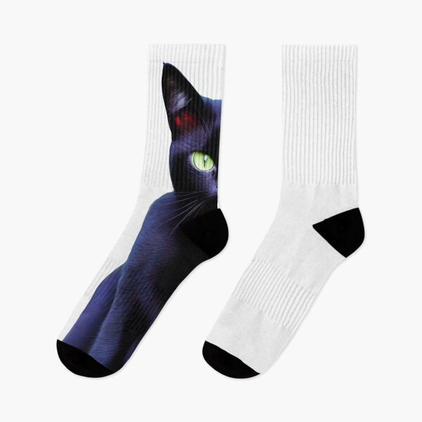 Aperçu de l'œuvre   Black Cat T-shirt classique 2023 créée et vendue par SociableAnimals.