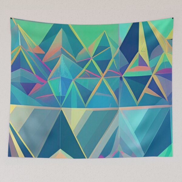 Item preview, Colorful Abstract Triangle Pattern designed and sold by bandjdesigns.