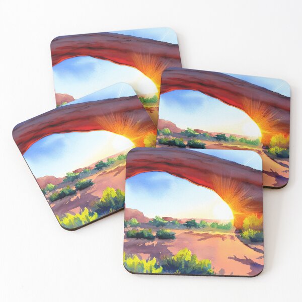 Item preview, Mesa Arch Sunrise Landscape in Watercolor Art designed and sold by viewgraphics.