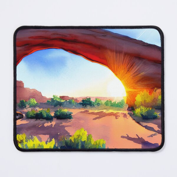Item preview, Mesa Arch Sunrise Landscape in Watercolor Art designed and sold by viewgraphics.