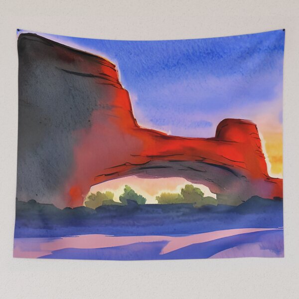 Item preview, Mesa Arch Sunrise Landscape in Watercolor Art designed and sold by viewgraphics.