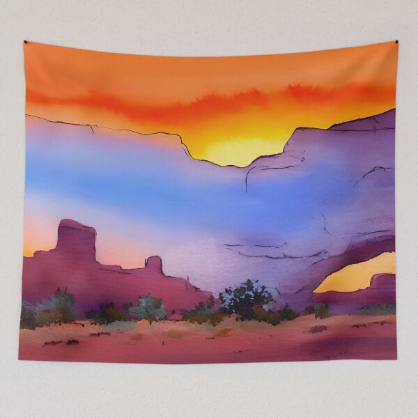 Item preview, Mesa Arch Sunrise Landscape in Watercolor Art designed and sold by viewgraphics.