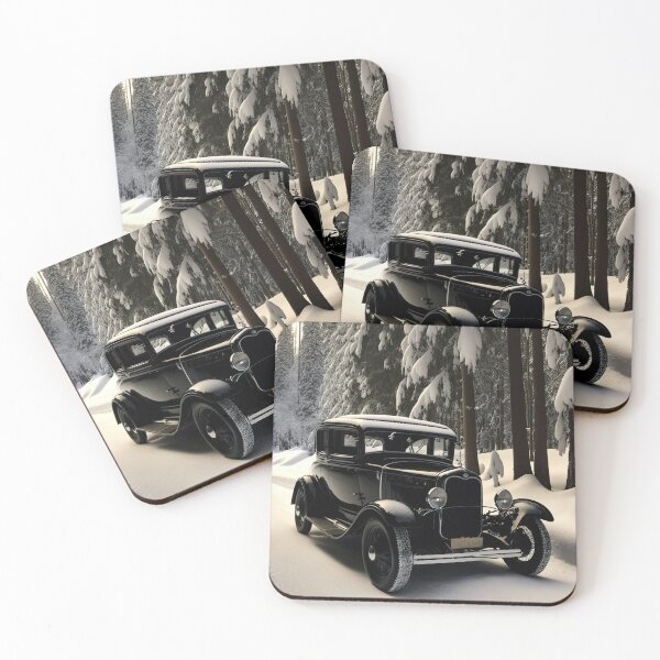 Item preview, Winter Hot Rod: Snow and Steel #19, a perfect gift for all American Hot Rod fans designed and sold by RodZnRoll.