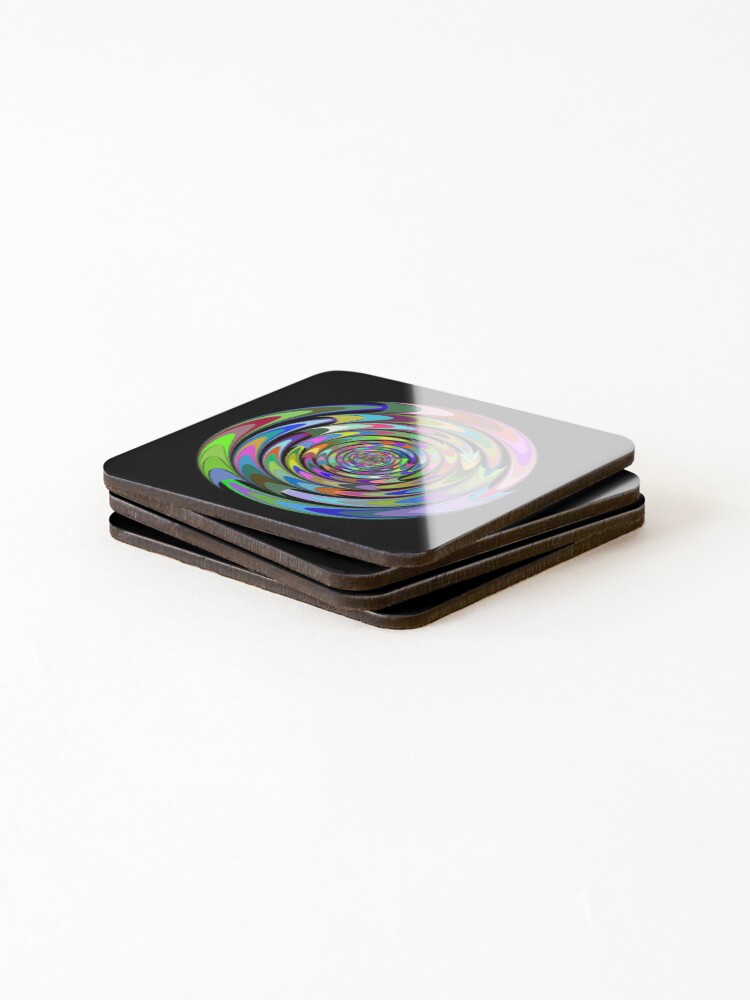 Thumbnail 4 of 5, Coasters (Set of 4), Abstract Vortex designed and sold by How67.