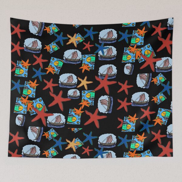 Item preview, Underwater Life with Fish and Starfish designed and sold by theredsharp.