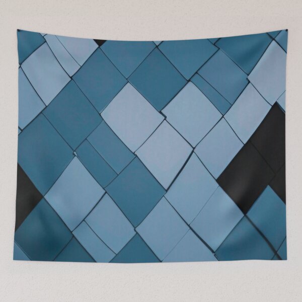 Item preview, Abstract Blue Triangle Pattern designed and sold by bandjdesigns.
