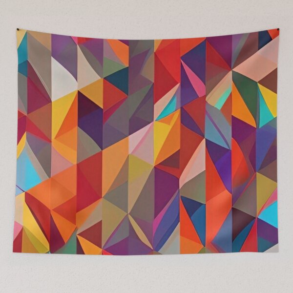 Item preview, Abstract Colorful Triangle Pattern designed and sold by bandjdesigns.