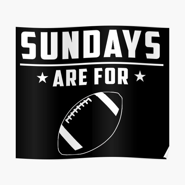 Football Sunday Funday American Football Players Poster