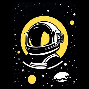Artwork thumbnail, "Cosmic Explorer" Sticker Design by Litheon