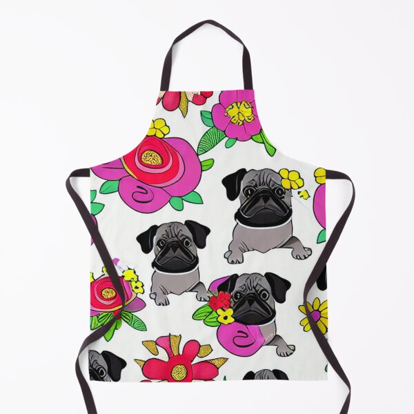 Item preview, Adorable Pug and Flowers designed and sold by pugmom4.