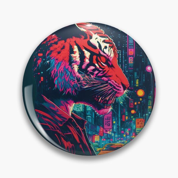 Artikelvorschau, Cyberpunk-Neon-Tiger #7 entworfen und verkauft von PhiloSophyEye.