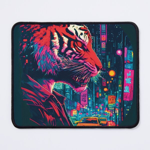 Item preview, Cyberpunk neon Tiger #7 designed and sold by PhiloSophyEye.