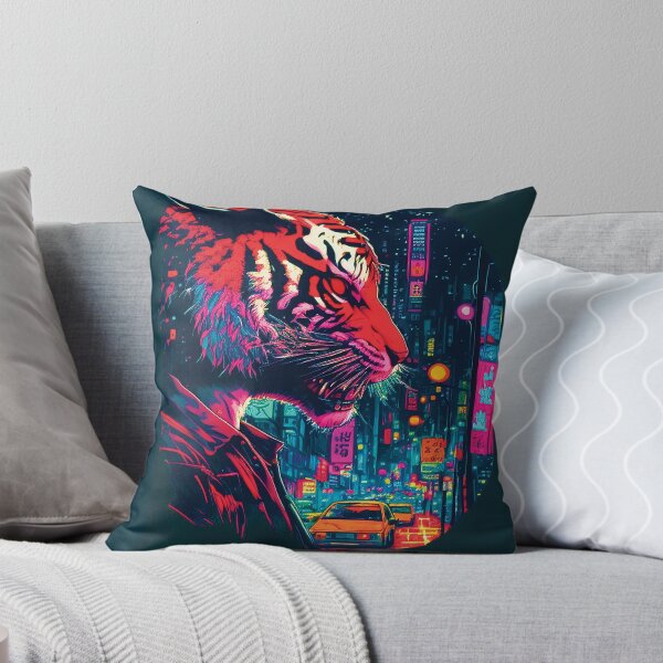 Item preview, Cyberpunk neon Tiger #7 designed and sold by PhiloSophyEye.